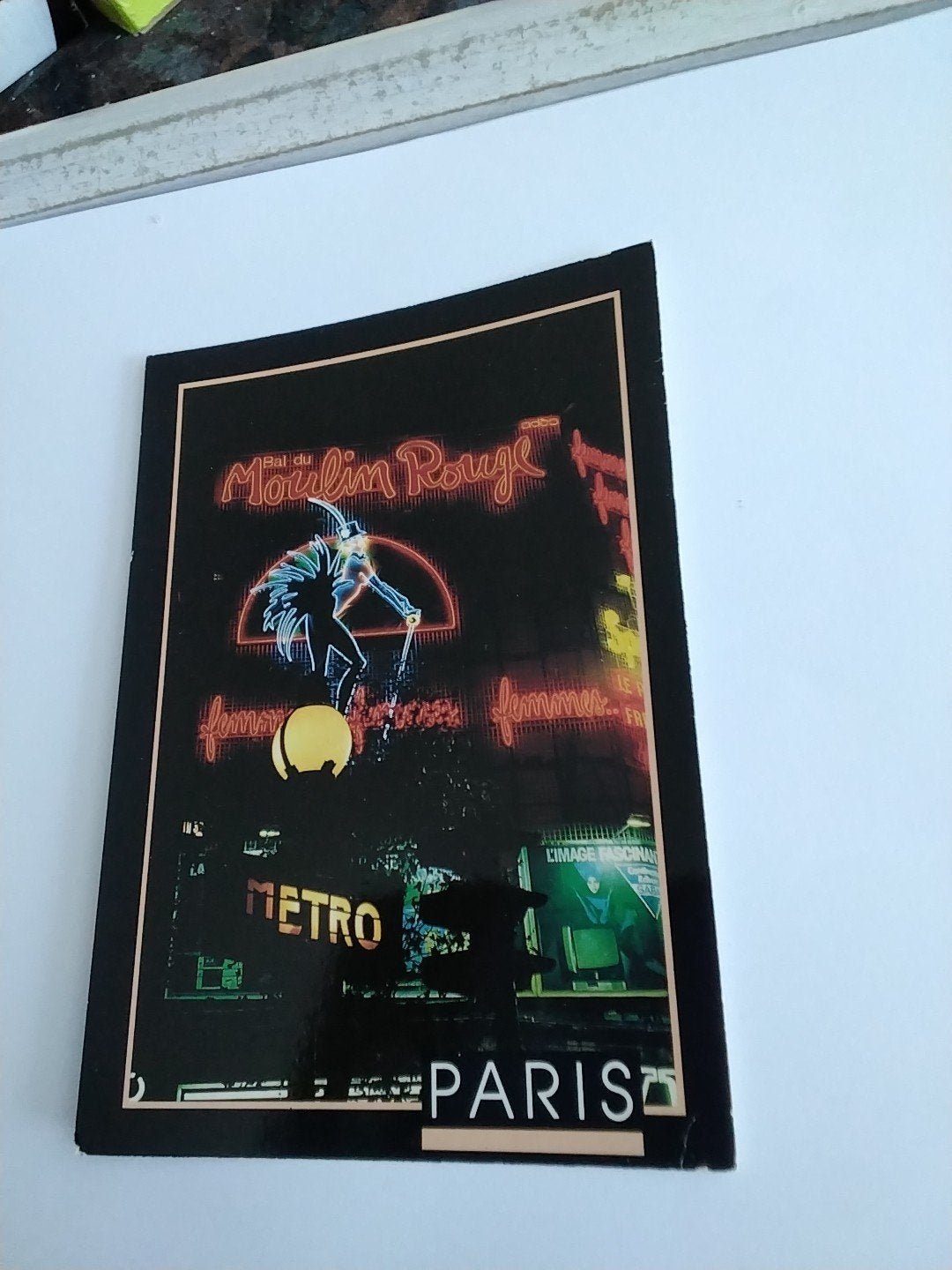 Vintage Ansichtkaart Moulin Rouge Parijs, Ophalen of Verzenden, 1980 tot heden, Gelopen