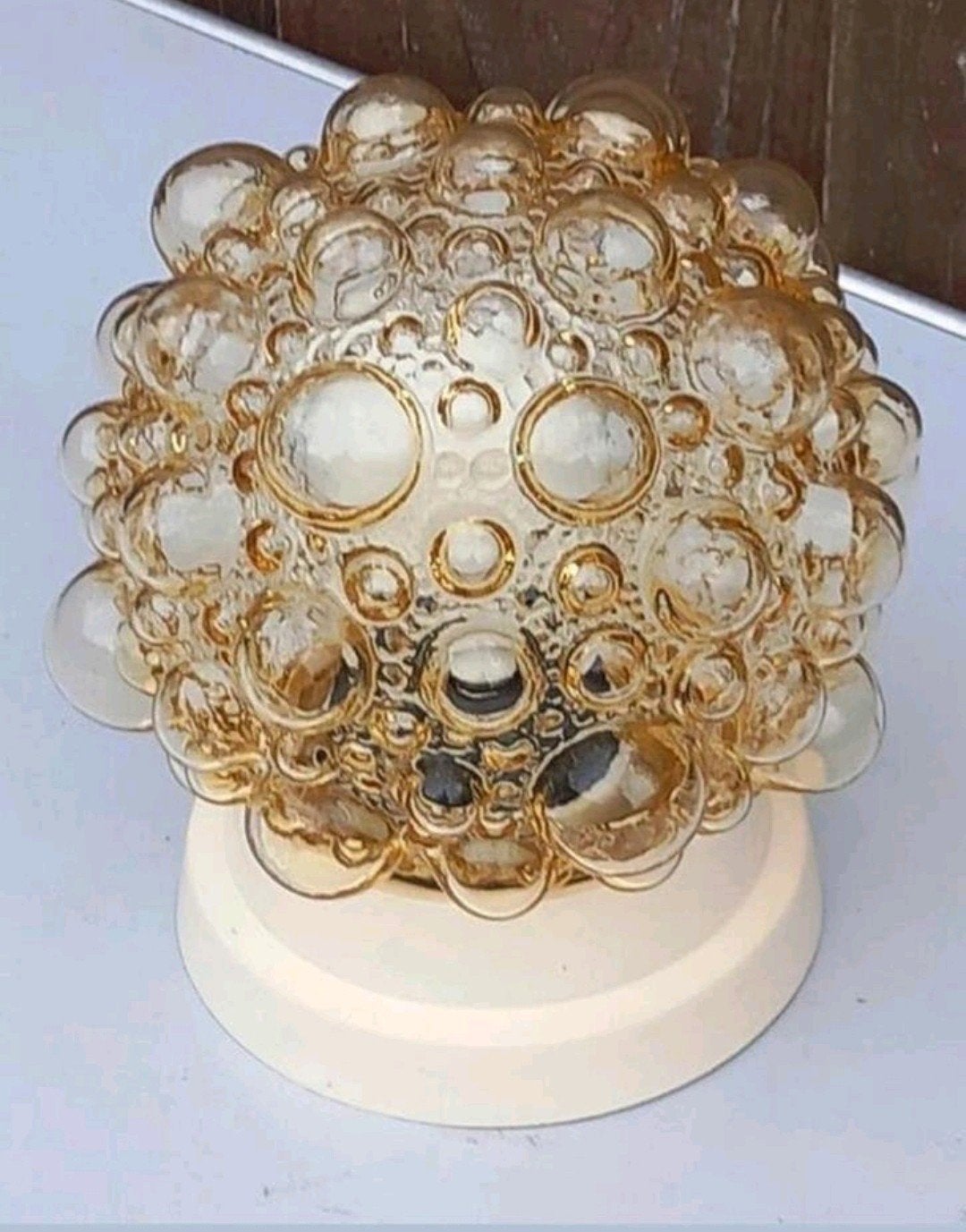 Vintage Amber Bubble Plafonnière - Helena Tynell Design, Ophalen of Verzenden