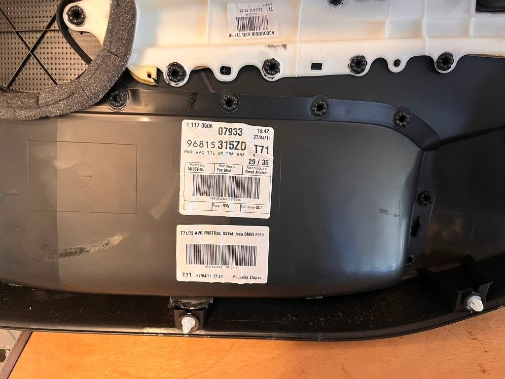 Deurpaneel Peugeot 308 2011 met sierlijst, Ophalen of Verzenden, Gebruikt, Peugeot