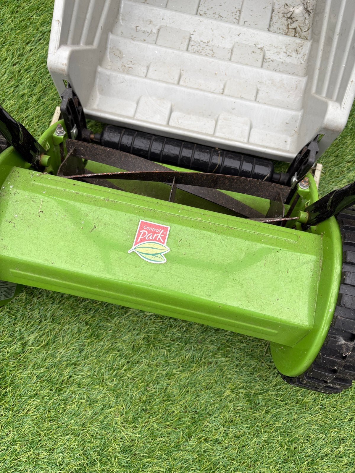 Central Park handgrasmaaier met opvangbak, Tuin en Terras, Ophalen, Gebruikt, Handgrasmaaier, Opvangbak