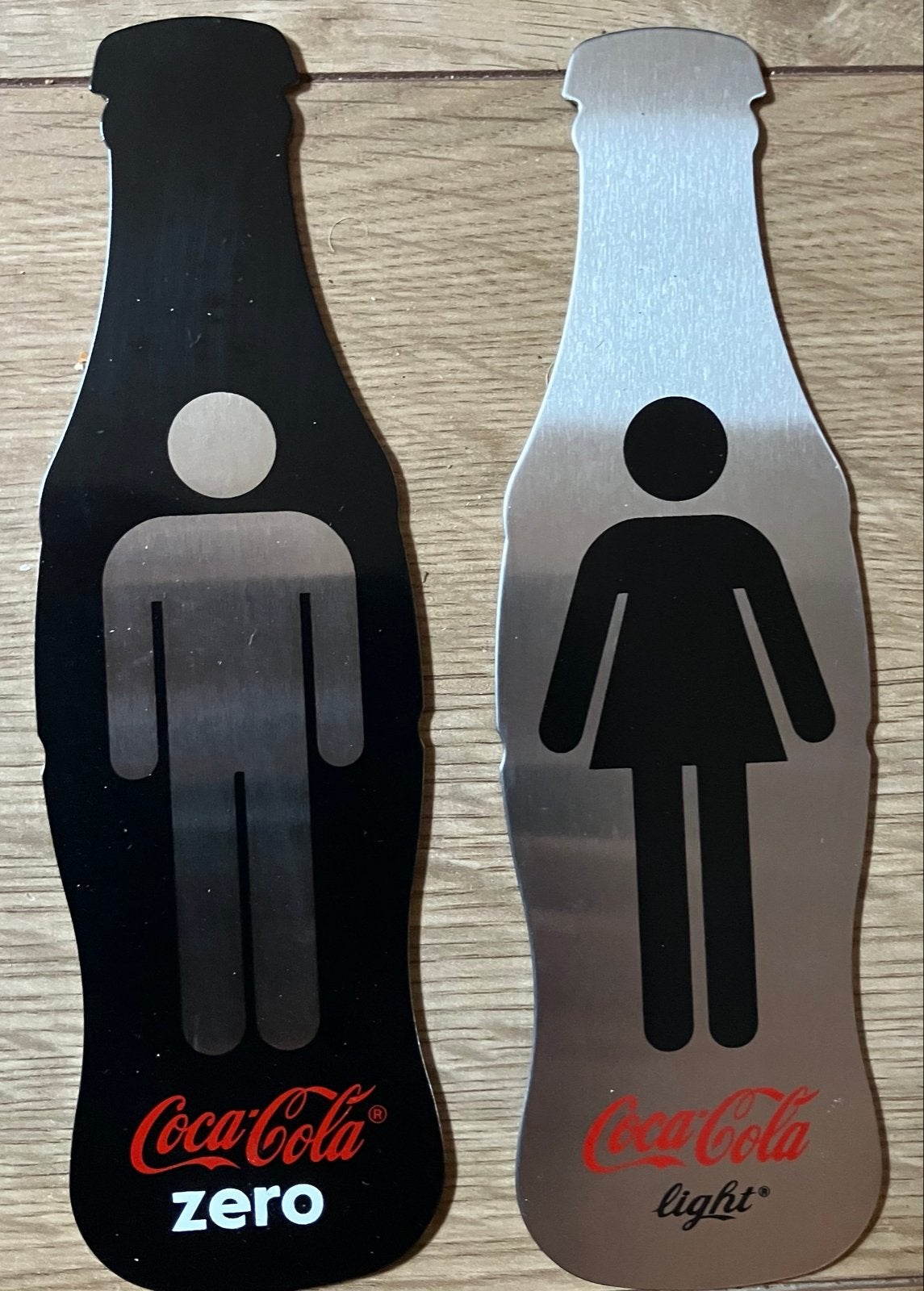 Coca-Cola Zero & Light WC-bordjes - Heren & Dames, Meerkleurig, Ophalen of Verzenden, Zo goed als nieuw, Metaal
