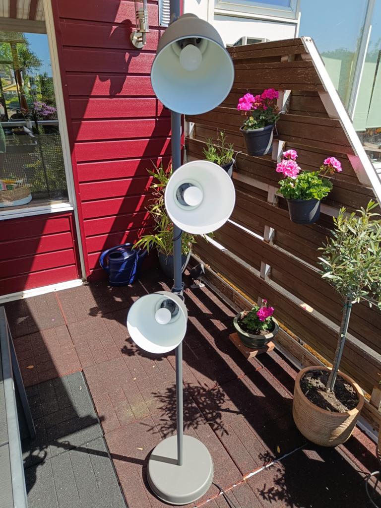 HEKTAR staande lamp met 3 spots, donkergrijs, Ophalen, Zo goed als nieuw, 150 tot 200 cm