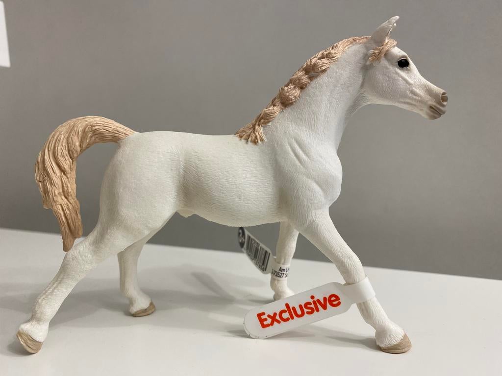Schleich Exclusive Witte Arabier Hengst ~ 72153, Ophalen of Verzenden, Zo goed als nieuw, Paard, Beeldje of Figuurtje