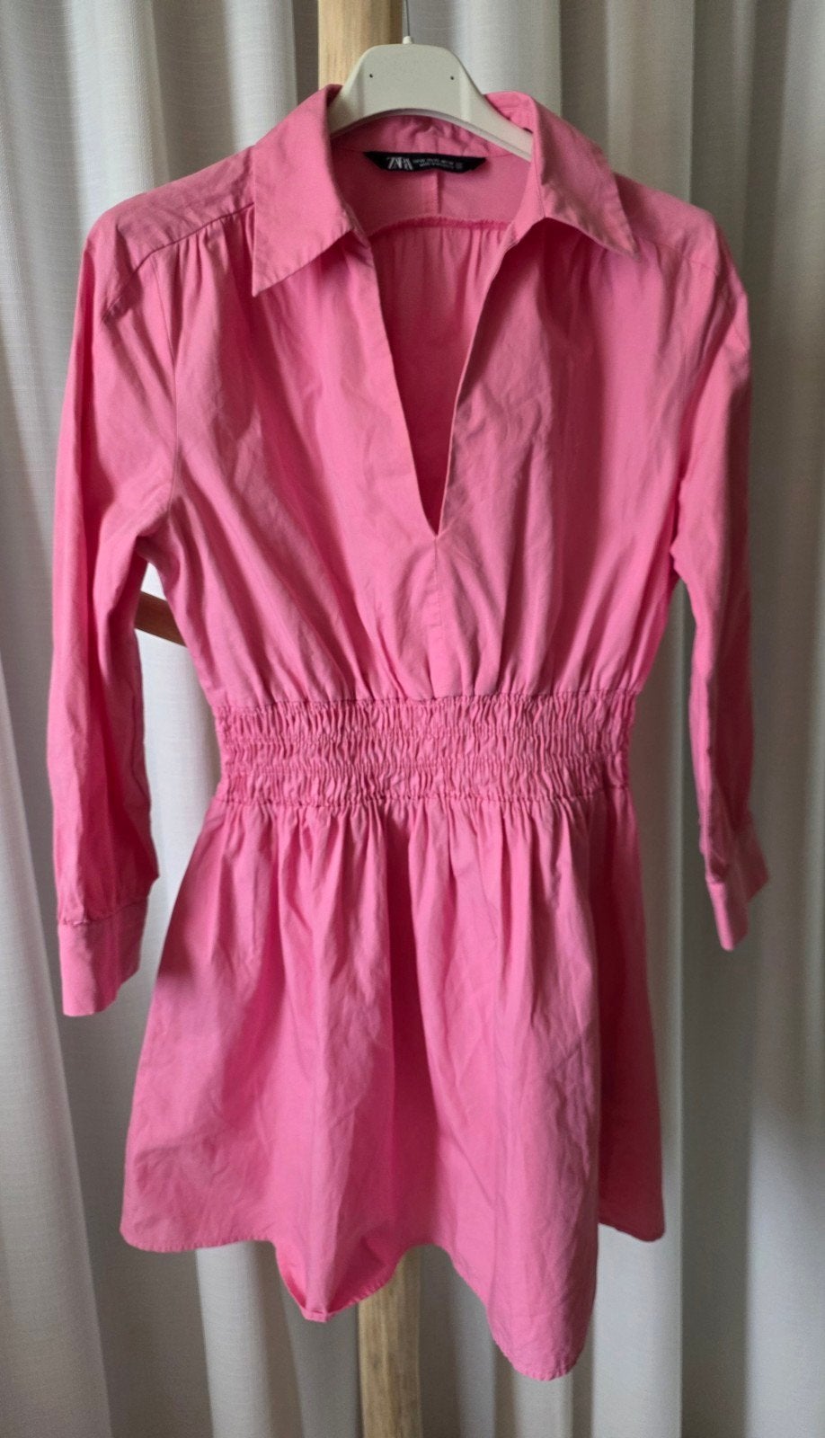 Zomerjurk in maat XS ( past ook bij S), Zara, 100% katoen, Kleding | Dames, Ophalen of Verzenden, Zo goed als nieuw, Roze, Maat 34 (XS) of kleiner