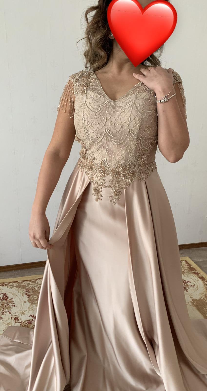 Nieuw avonjurk/abiye/galajurk champagnekleurig, Kleding | Dames, Galajurk, Overige kleuren, Nieuw, Ophalen