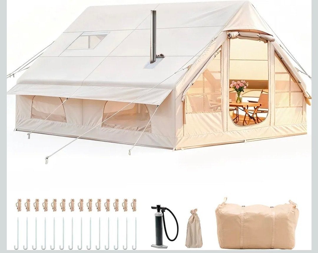 Lucht & Partytent 4-8 personen - Premiumzent, Caravans en Kamperen, Ophalen, Nieuw, Meer dan 6