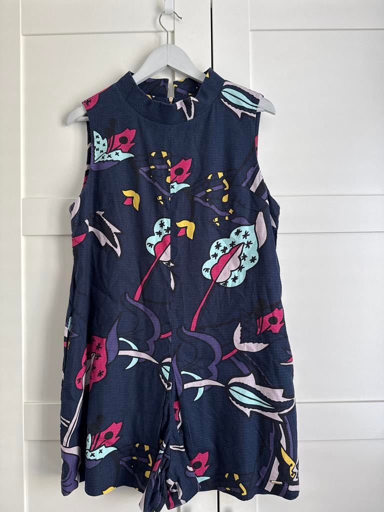 Ted Baker Playsuit - Maat 4 (M), Kleding | Dames, Jumpsuits, Ophalen of Verzenden, Gedragen, Maat 38/40 (M), Blauw