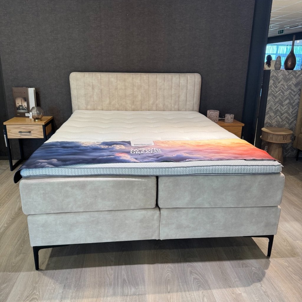 Boxspring Desire - Cinderella - 160x210 - Stof Naturel -, Niet ingevuld, Niet ingevuld, Niet ingevuld