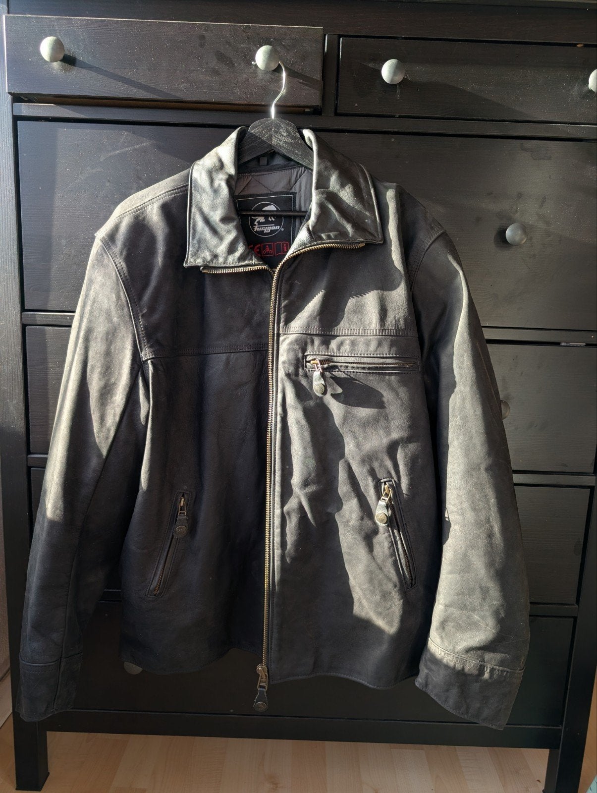 Leren motorjack motorjas zgan Furygan, Motoren, Kleding | Motorkleding, Ophalen of Verzenden, Tweedehands, Jas | leer