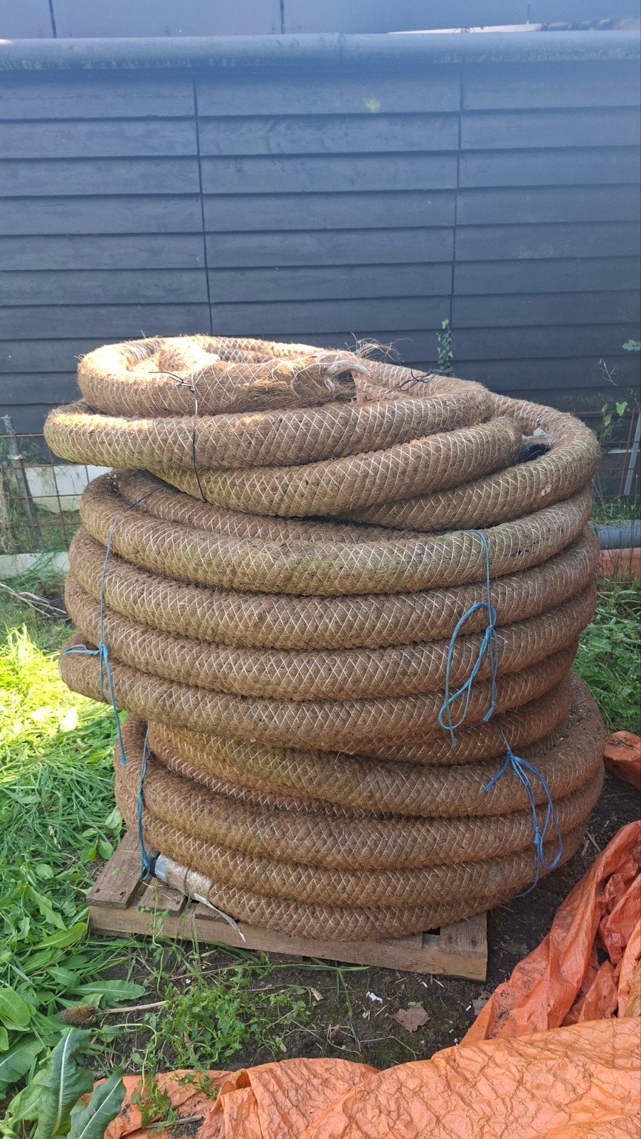 2 Rollen kokosdrainage nieuw! 50 meter x 80 mm, Ophalen, Overige materialen, 6 meter of meer, Overige typen