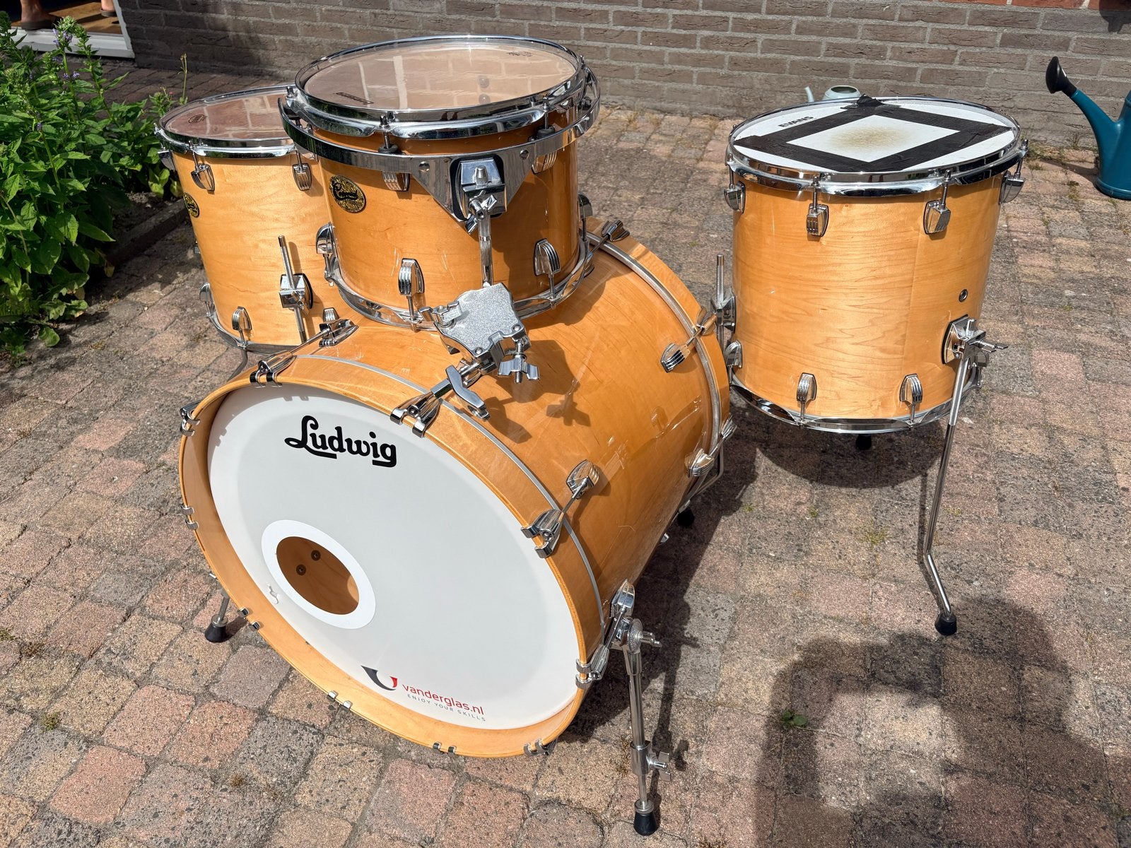 Ludwig Shell Kit met 3 Toms - Compleet en Goed Onderhouden, Ophalen, Gebruikt, Ludwig