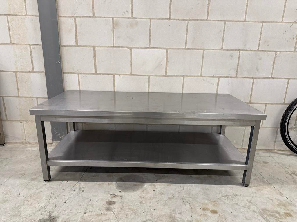 RVS Werktafel 160x70x60 cm, Ophalen of Verzenden, Gebruikt