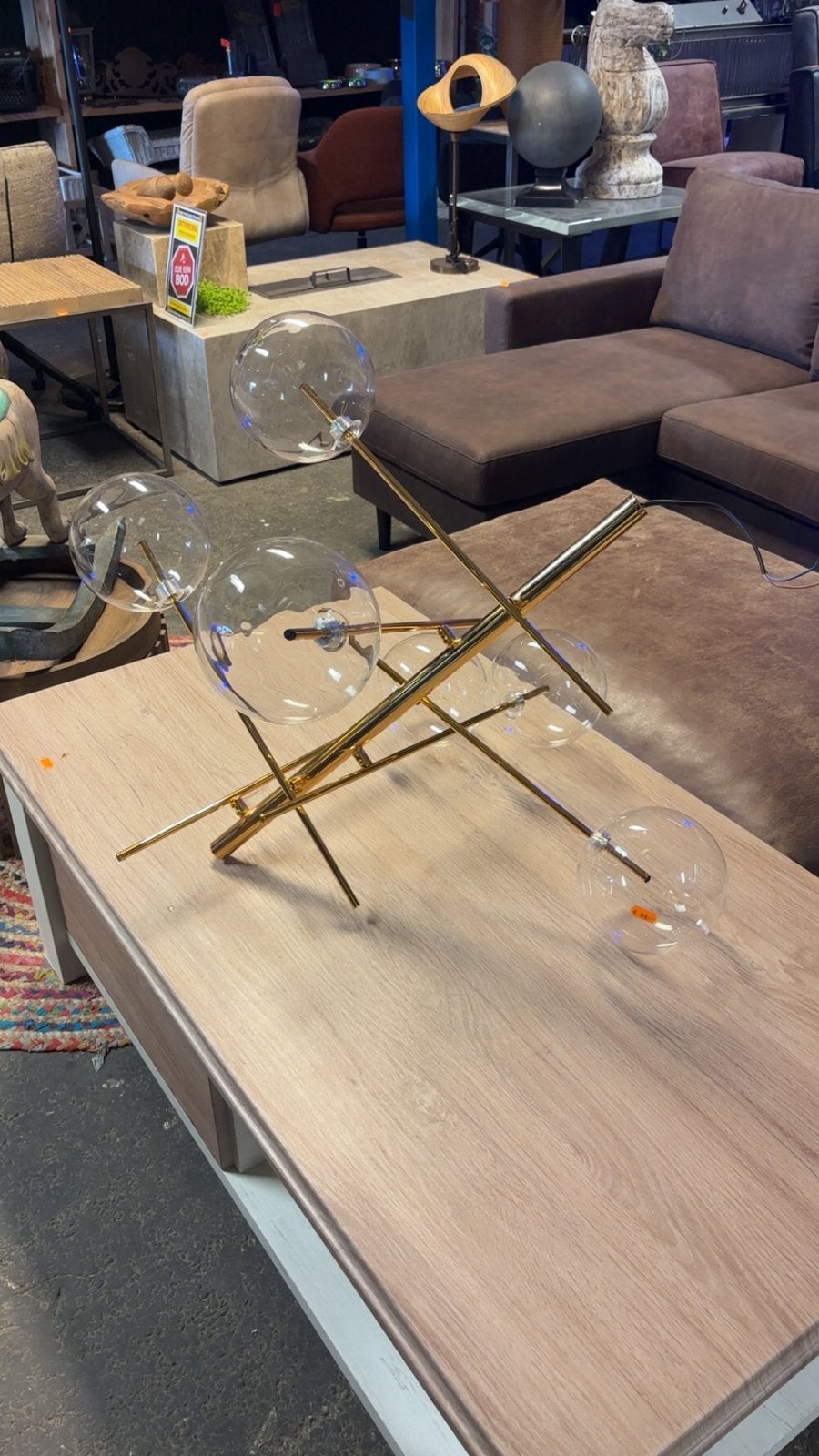 Gouden glazen bubble hanglamp (Nieuw), Overige fittingen, Ophalen of Verzenden, Nieuw, Roxzz design