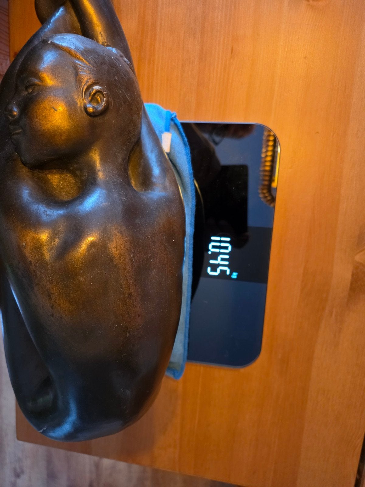 Zwaar stenen beeld met bronzen look van ballerina, Ophalen