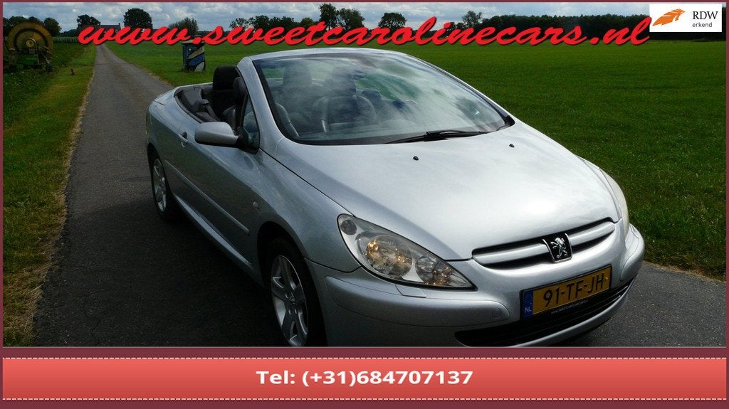 Peugeot 307 CC 2.0-16V,Airco,Leder,Elec.pakket,Lmv's!, Auto's, Peugeot, Voorwielaandrijving, Zwart, 4 cilinders, Cabriolet