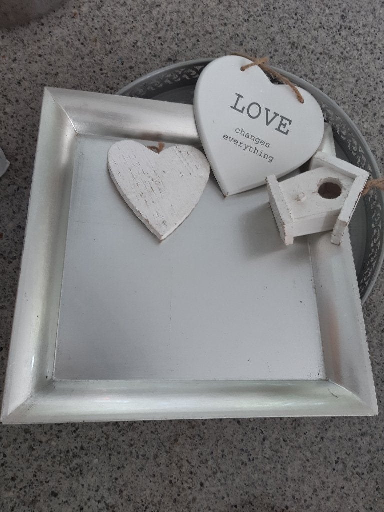 ONDERZETSCHALEN, 2 STUKS EN DECORATIES, Ophalen of Verzenden, Gebruikt