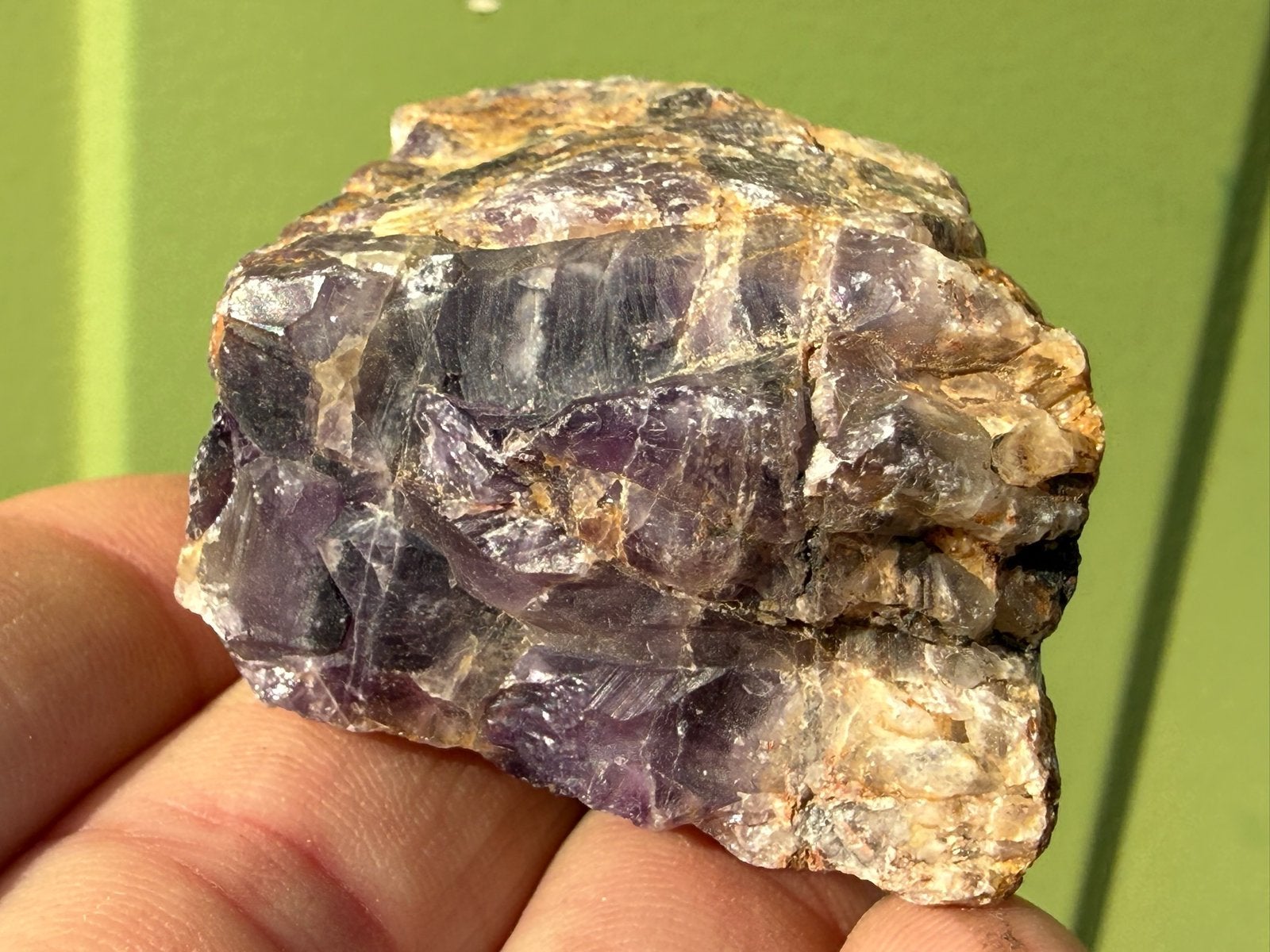 natuurlijk Amazez - Azeztuliet met Amethist - ruw mineralen, Verzamelen, Mineralen en Fossielen, Ophalen of Verzenden, Mineraal