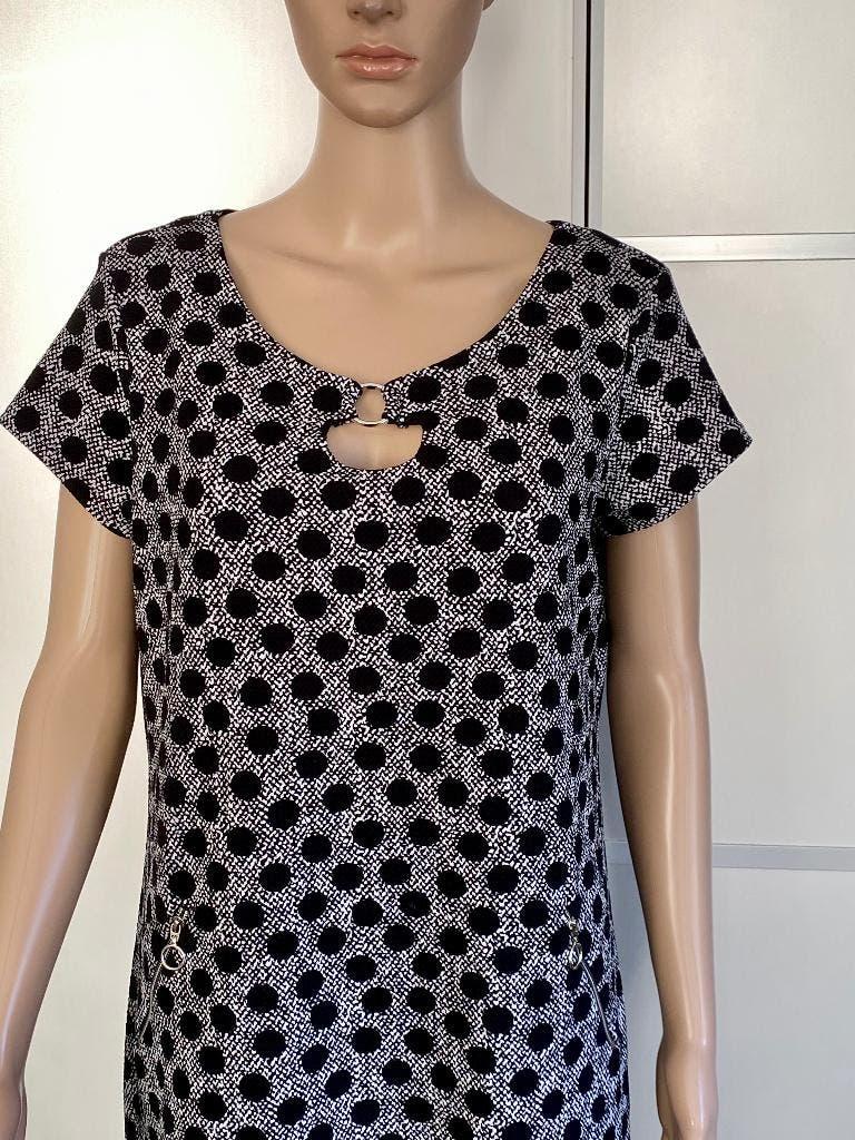K163 Armand Thiery maat 42=L jurk jurkje zwart/wit, Kleding | Dames, Zwart, Maat 42/44 (L), Ophalen of Verzenden, Zo goed als nieuw