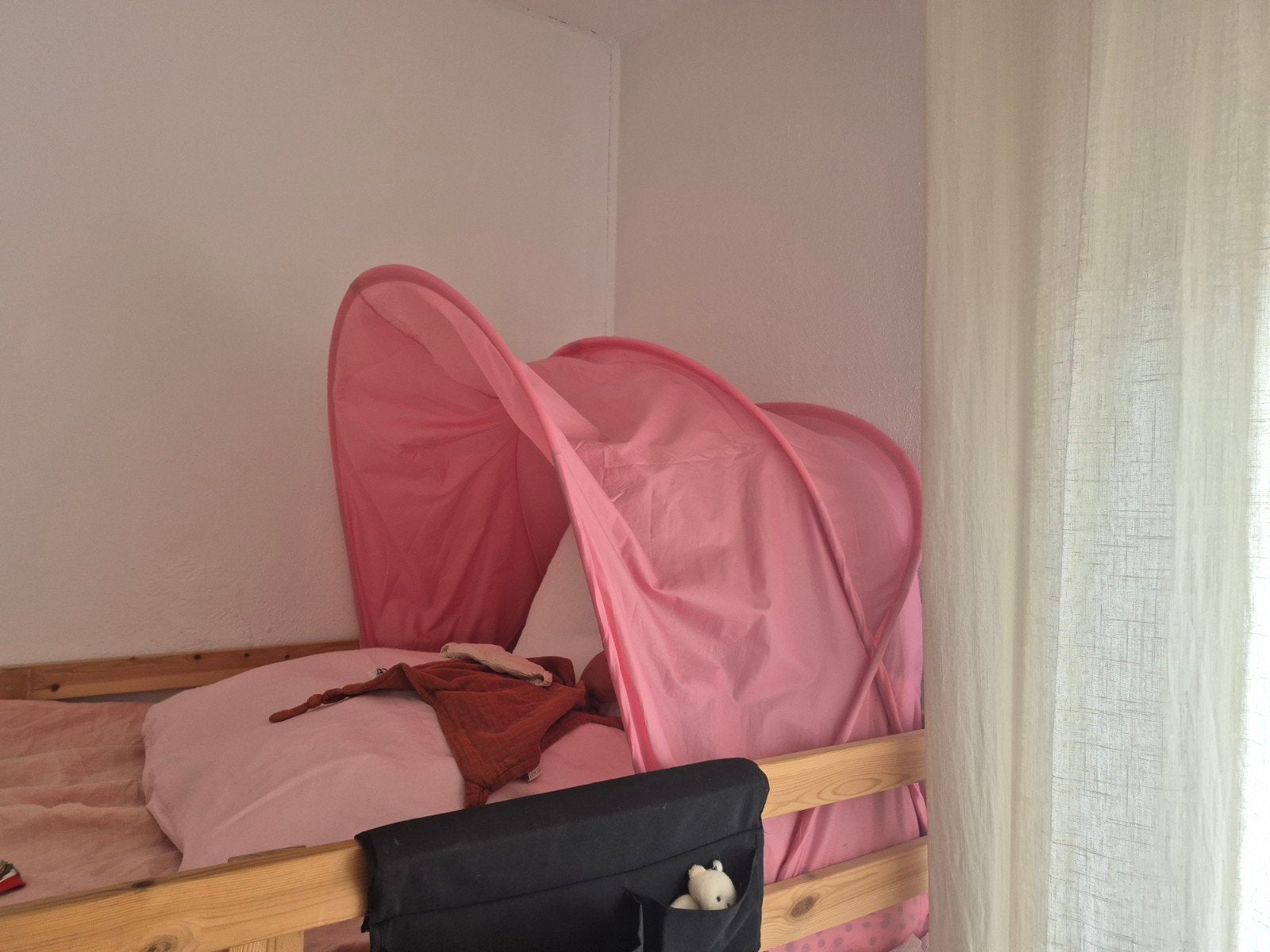 IKEA SUFFLETT Bedtent roze 70/80/90 cm, Ophalen, Gebruikt, 180 cm of meer, 70 tot 85 cm