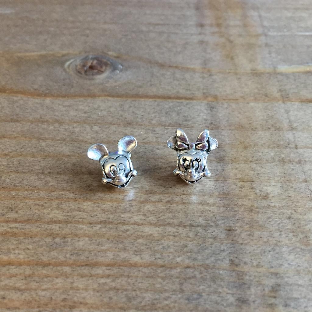 Mickey en Minnie mouse bedels bedeltjes Disney 925 Pandora, 4 bedels of meer, Ophalen of Verzenden, Zo goed als nieuw, Zilver