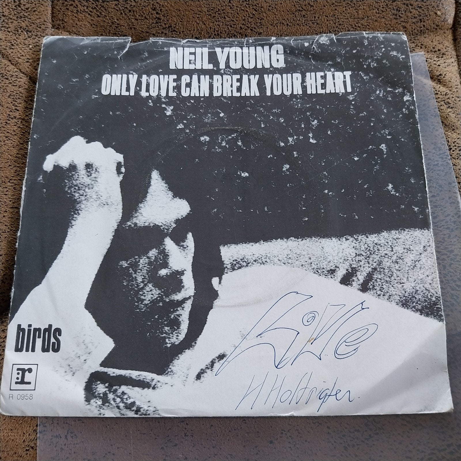 Neil Young - Only Love Can Break Your Heart / Birds (7 inch), Cd's en Dvd's, Vinyl Singles, Gebruikt, Originele persing, 7 inch