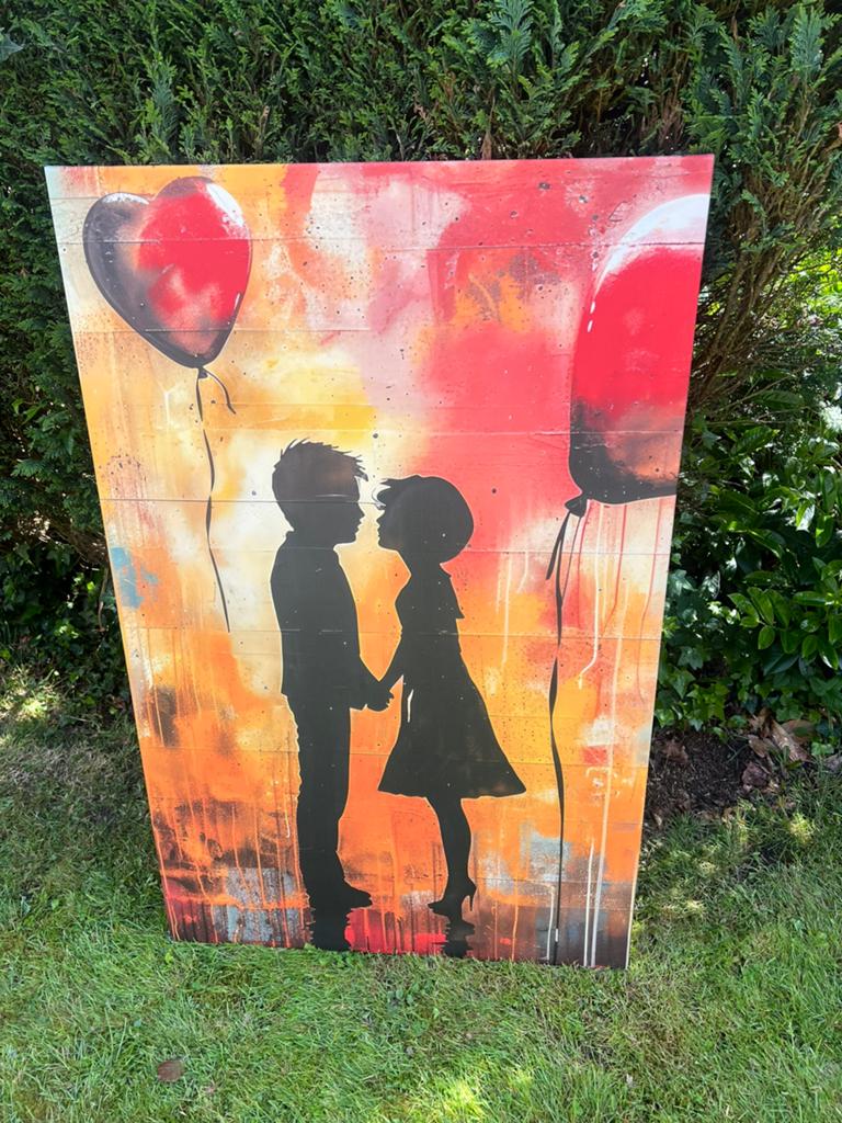 Canvas Banksy beschadiging €10,-, Ophalen