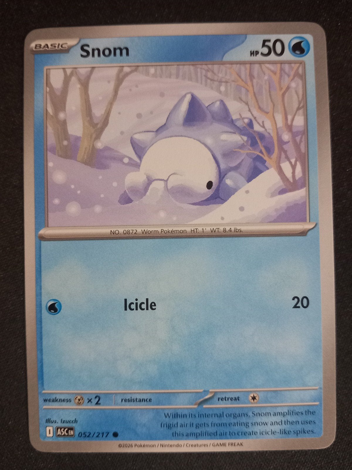 Pokemon Snom 052/217 Ascended Heroes Excellent, Verzenden, Zo goed als nieuw, Losse kaart