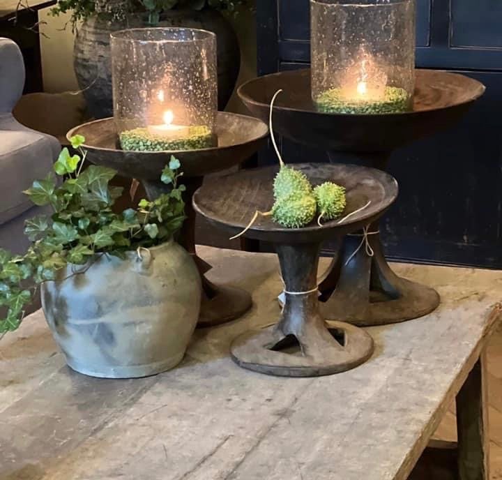 Set van 3 houten schalen Aura Peeperkorn - Hoogehuys, Ophalen, Gebruikt, Hout, Schaal