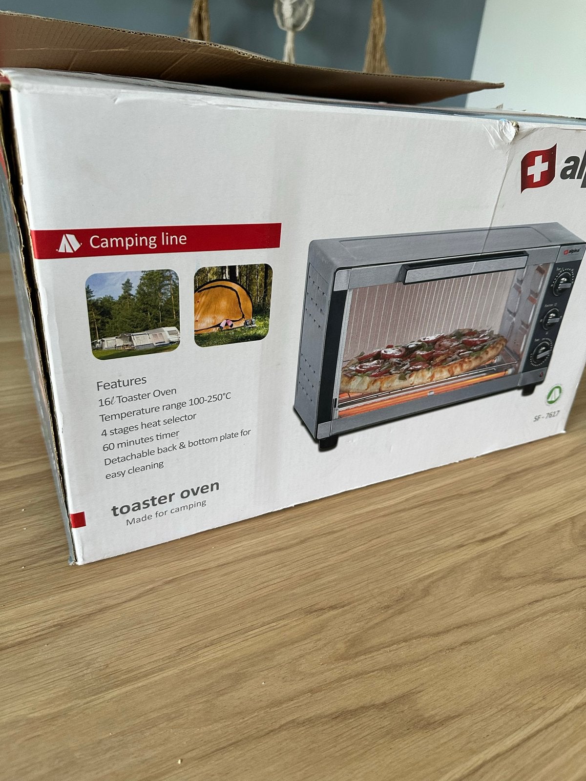 Camping toaster oven Alpina 16 liter, Caravans en Kamperen, Ophalen, Zo goed als nieuw