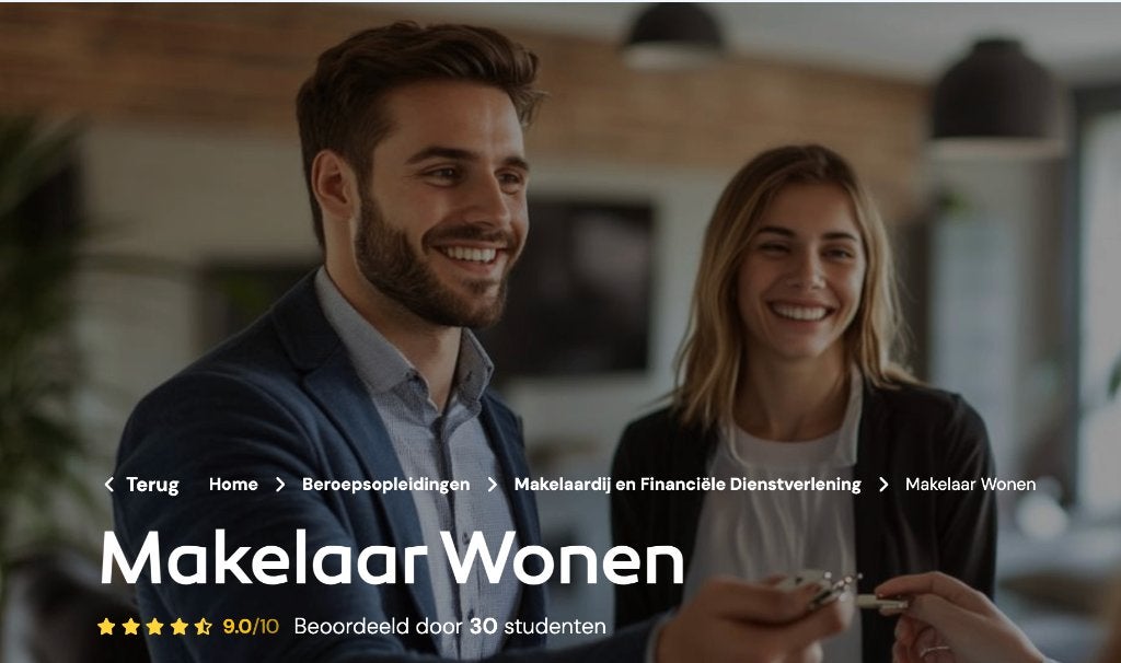 Cursusmateriaal compleet - Opleiding makelaardij NHA, Ophalen, Beta, Nieuw, MBO