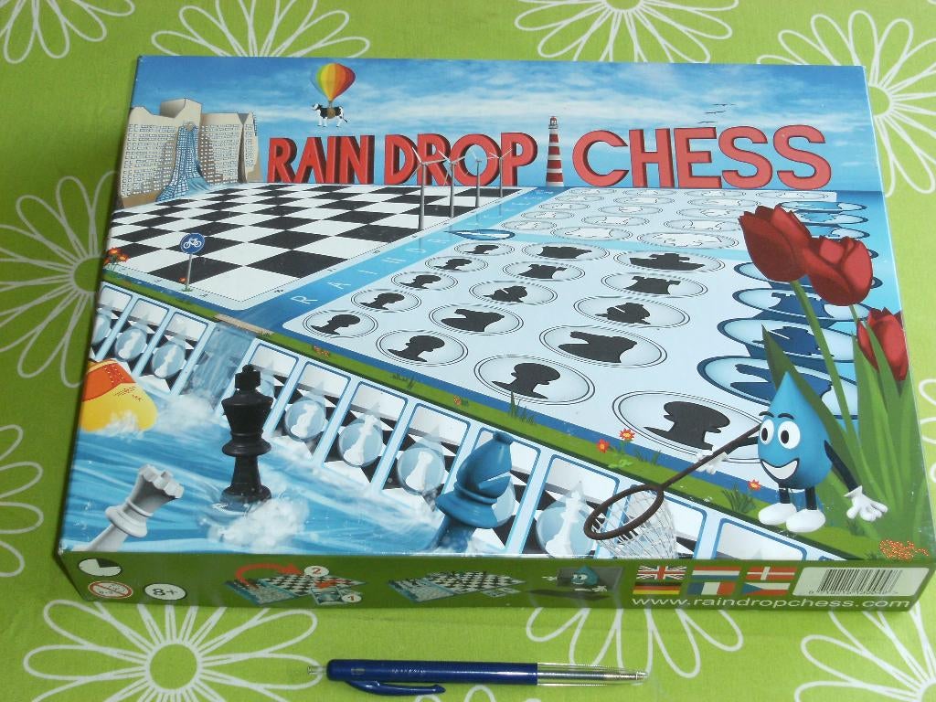 Rain Drop Chess - schaken maar dan net even anders..., Een of twee spelers, Ophalen of Verzenden, Zo goed als nieuw