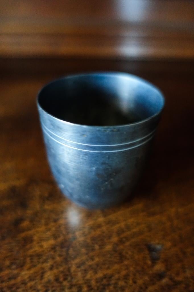 antieke verzilverde beker, Ophalen of Verzenden, Zilver