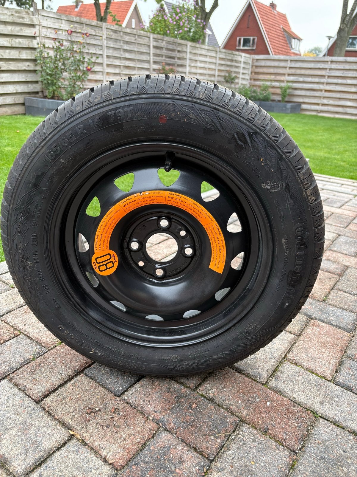 Reservewiel Continental 165/65 R14 zo goed als nieuw, Ophalen of Verzenden, Nieuw