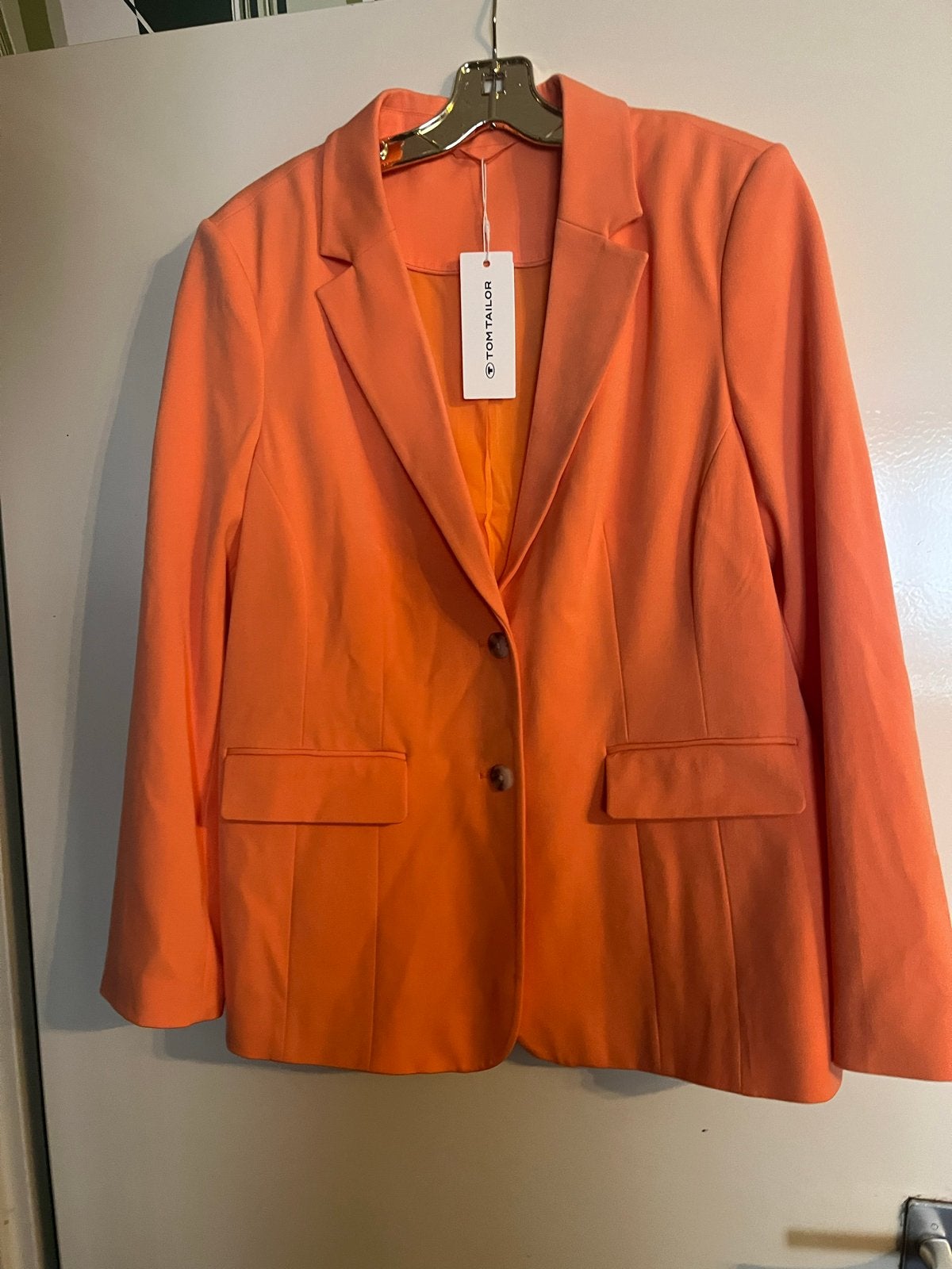 Nieuwe Tom Tailor blazer in feloranje - Maat L(42), Maat 38/40 (M), Nieuw, Oranje, Ophalen of Verzenden