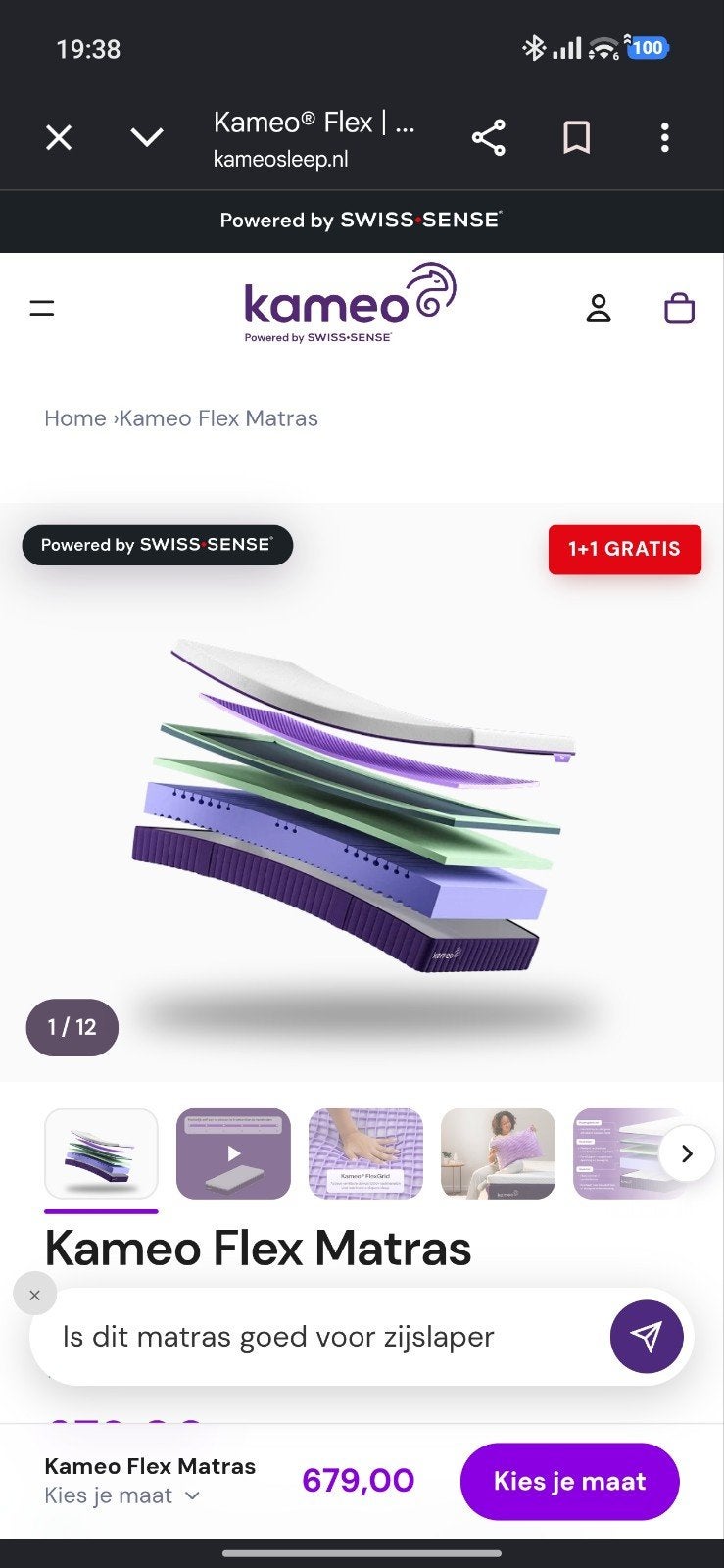 2x 70x140 kameo Flex Matras - zo good als nieuw, Ophalen, Zo goed als nieuw, Eenpersoons, Matras