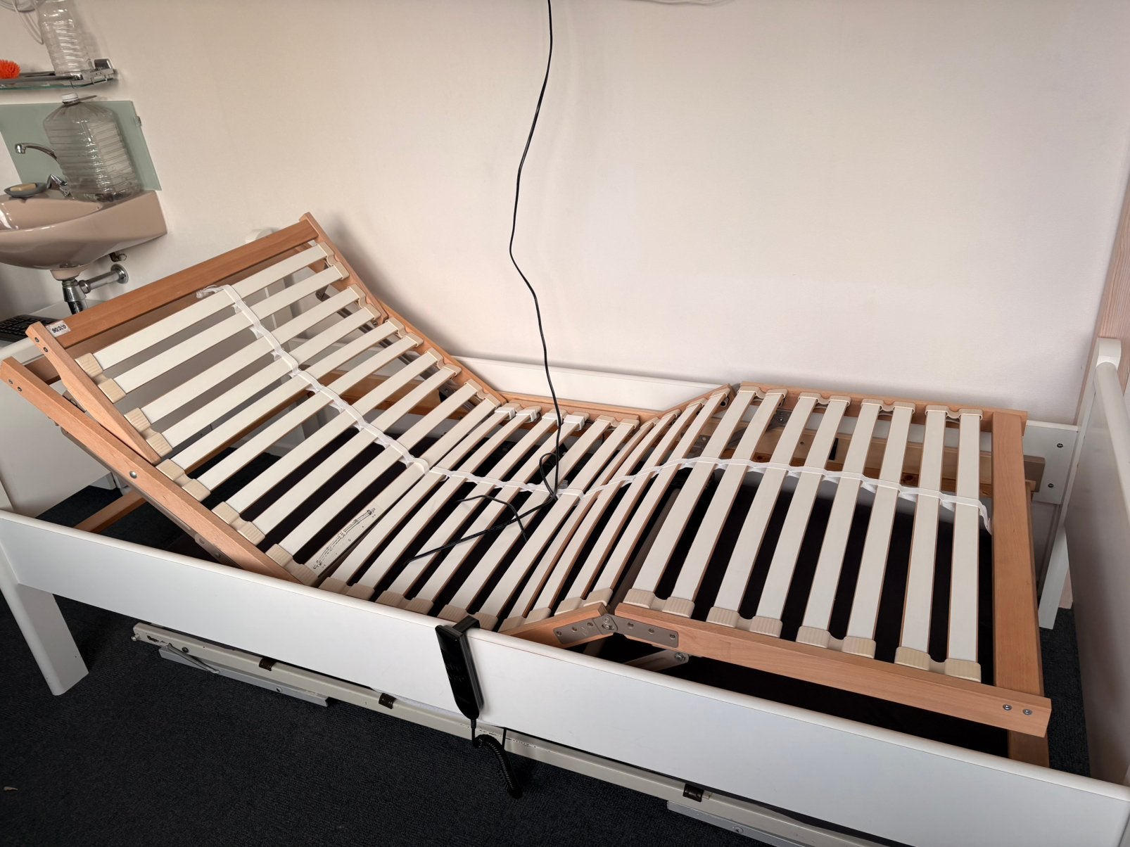 Elektrisch verstelbare lattenboden, Huis en Inrichting, Ophalen, Zo goed als nieuw, Eenpersoons, 90 cm