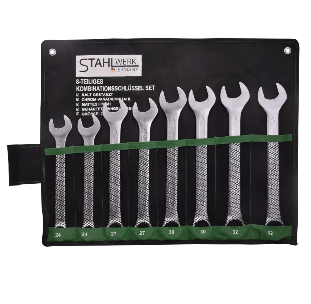 Stahlwerk Germany SW1 Steeksleutelset 8-delig 24-32mm, Doe-het-zelf en Verbouw, Gereedschapskisten, Nieuw, Gevuld, Ophalen of Verzenden