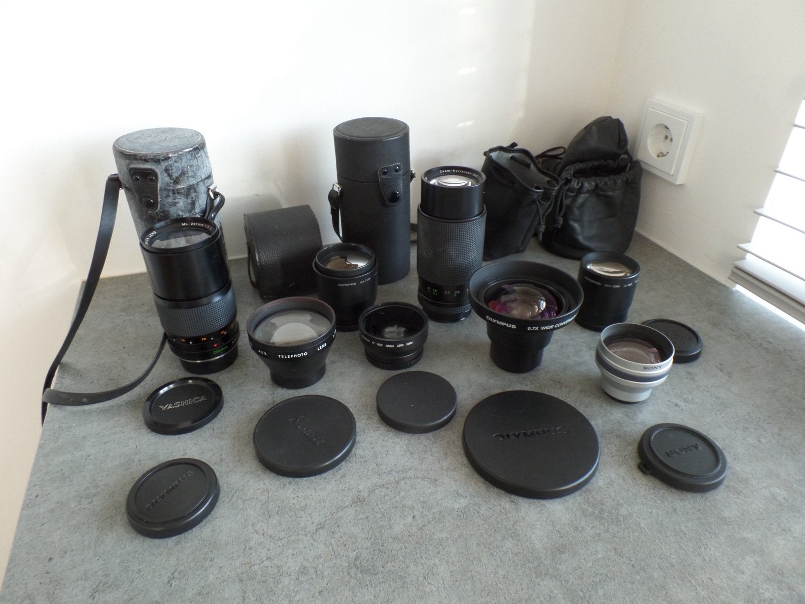 Diverse lenzen, Yashica, Rollei, Sony, Olympus, Kowa, Autofocus, Gebruikt, Overige typen, Ophalen of Verzenden