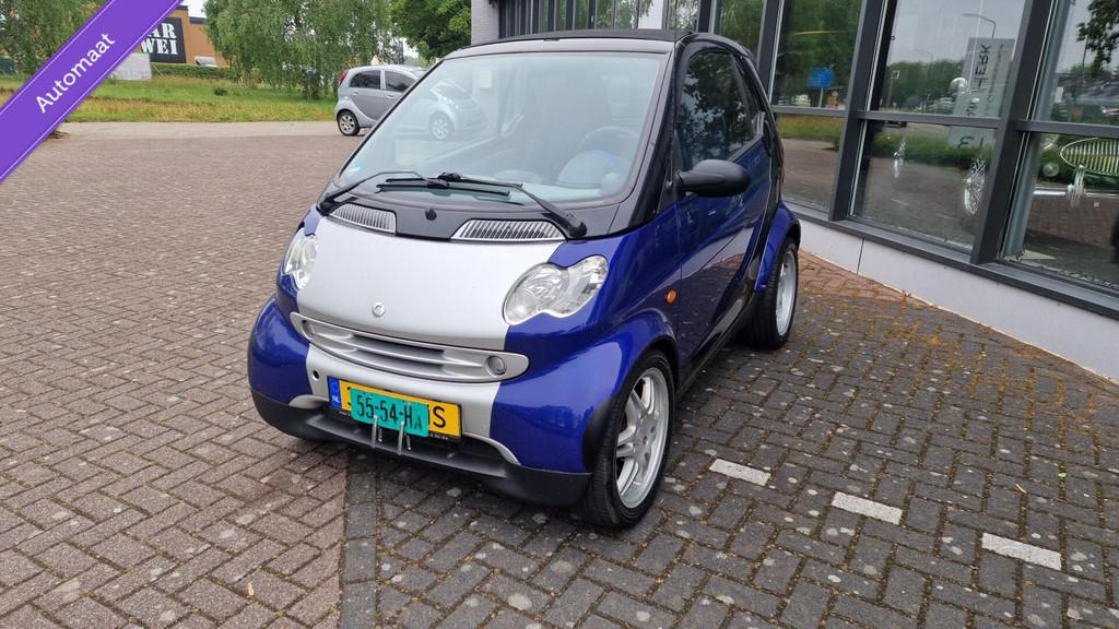 Smart cabrio cabrio & pure/slechts 95 tKM/LM velgen/softtop, Automaat, Overige modellen, Cabriolet, Blauw