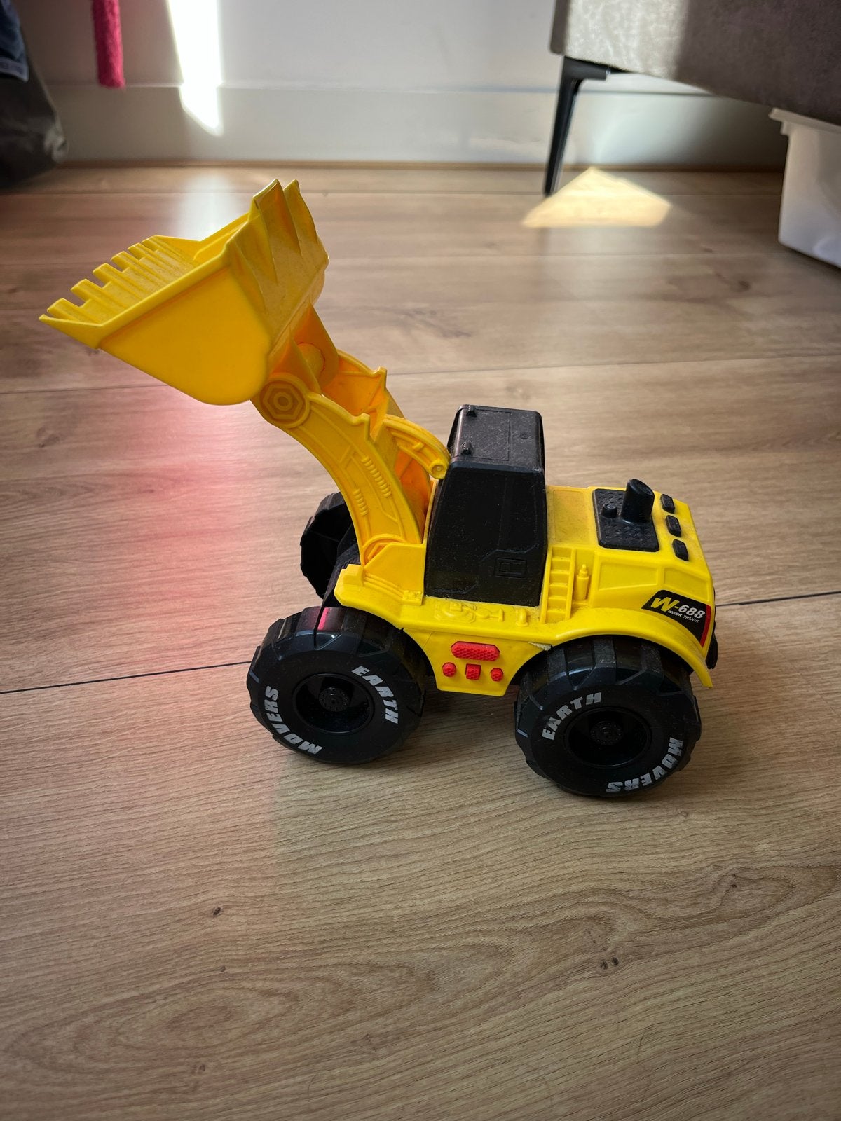 Gele speelgoed graafmachine met licht en geluid, Kinderen en Baby's, Ophalen of Verzenden, Gebruikt