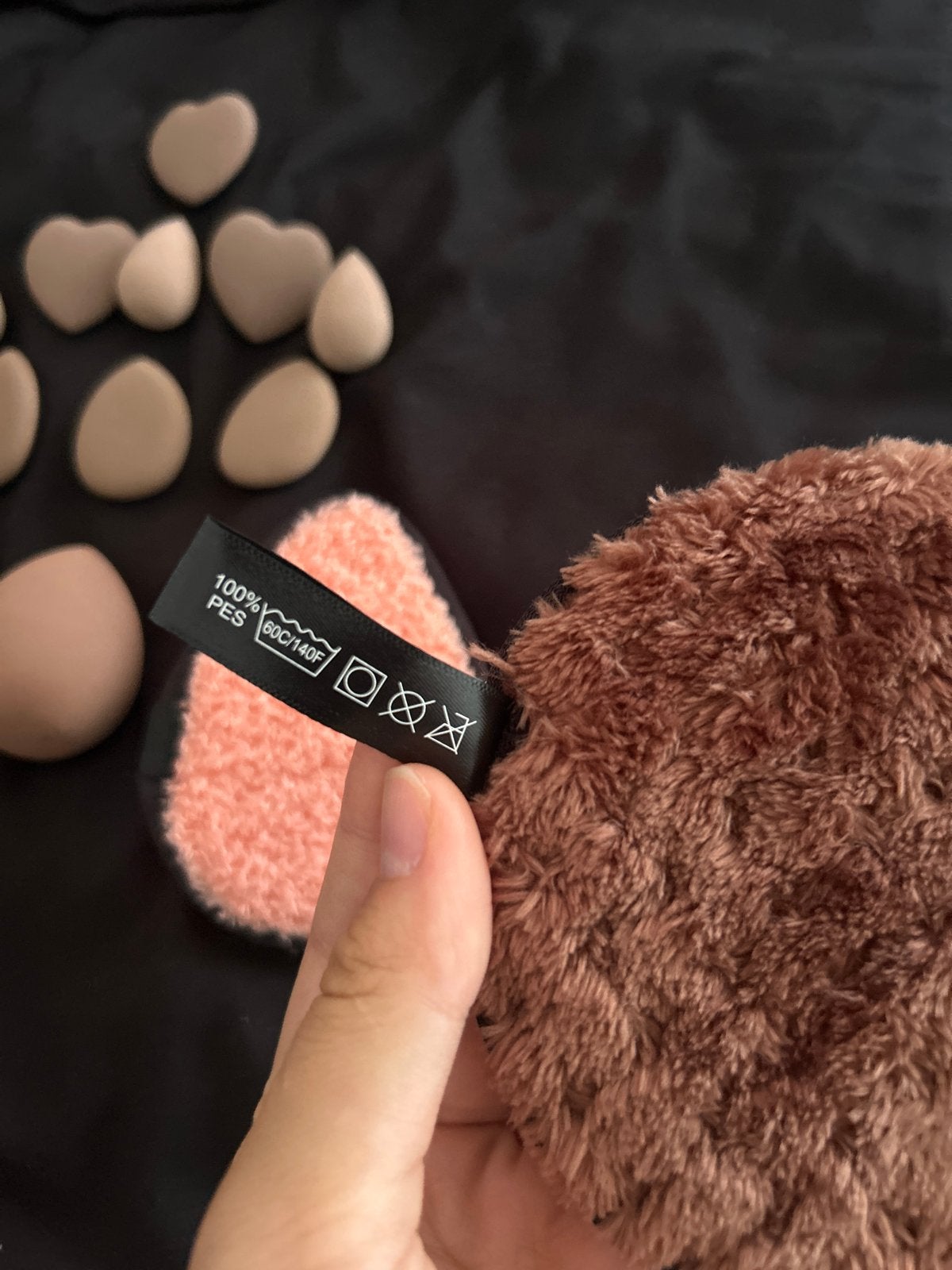 Make-up sponsjes en reinigingspads, Ophalen, Bruin, Gehele gezicht, Nieuw