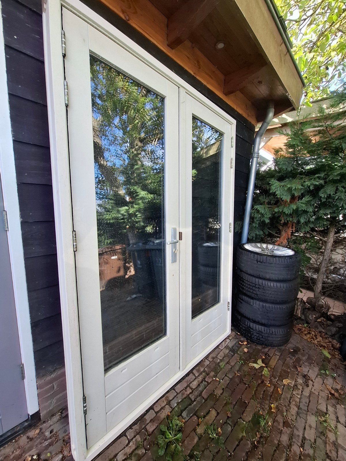 openslaande tuindeuren dubbel glas deuren terrasdeuren pui, Ophalen, 120 cm of meer, 215 cm of meer, Glas