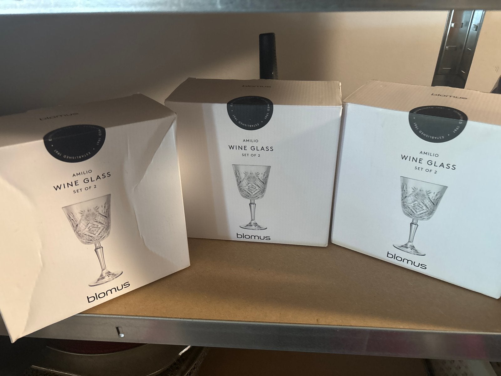 Blomus Amilio Wijnglazen - Set van 2, Nieuw, Ophalen of Verzenden, Overige merken, Glas