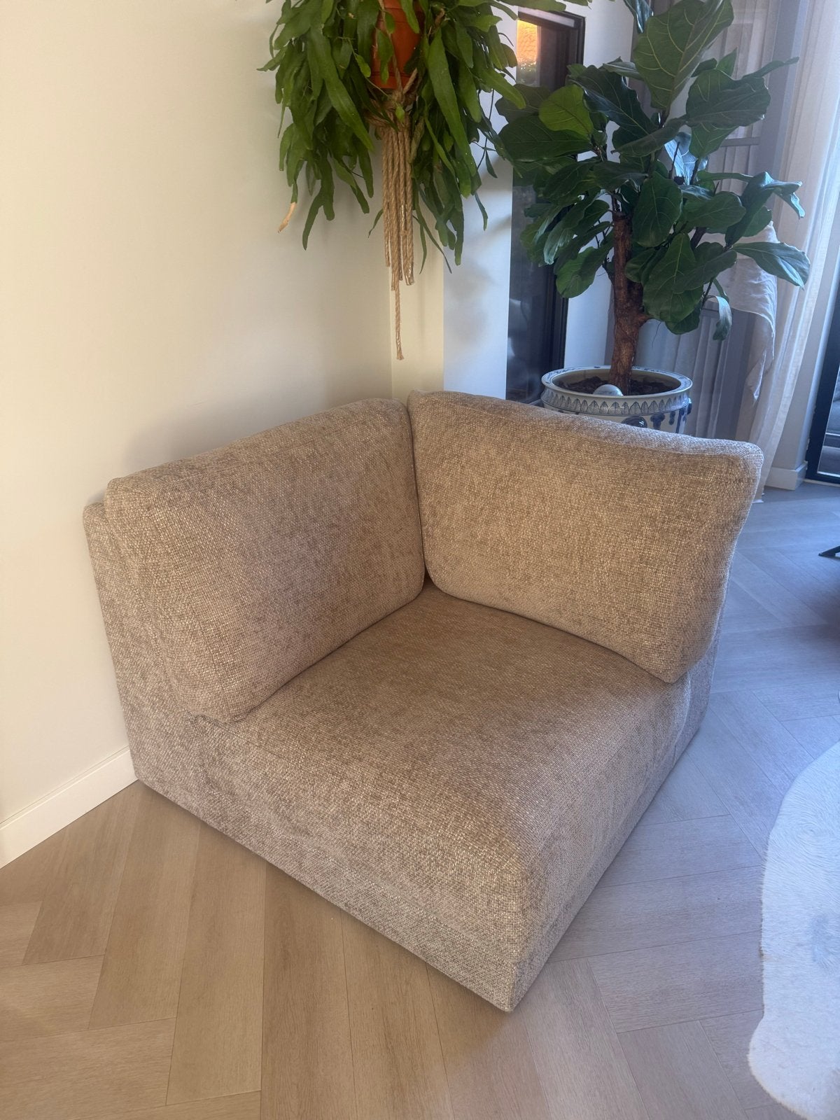 Pomax Toronto hoekbank - fauteuil, 150 tot 200 cm, 75 tot 100 cm, Ophalen of Verzenden, Stof