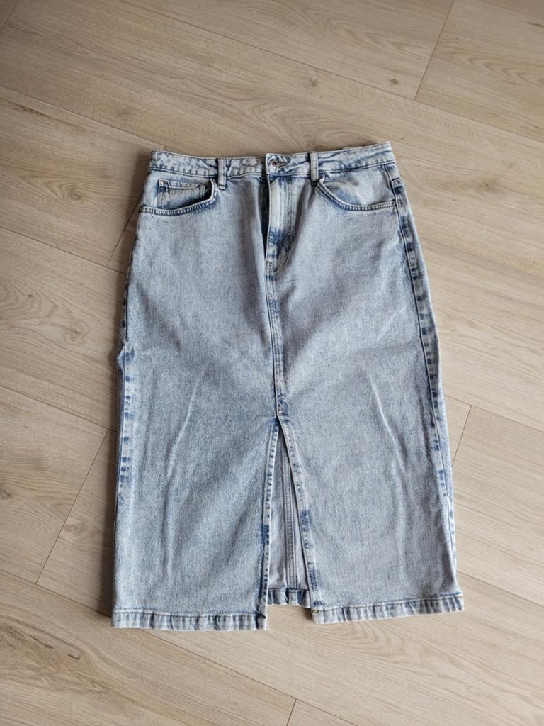 Stoere spijkerrok jeans rok cotton club l xl, Maat 46/48 (XL) of groter, Zo goed als nieuw, Cotton Club, Onder de knie