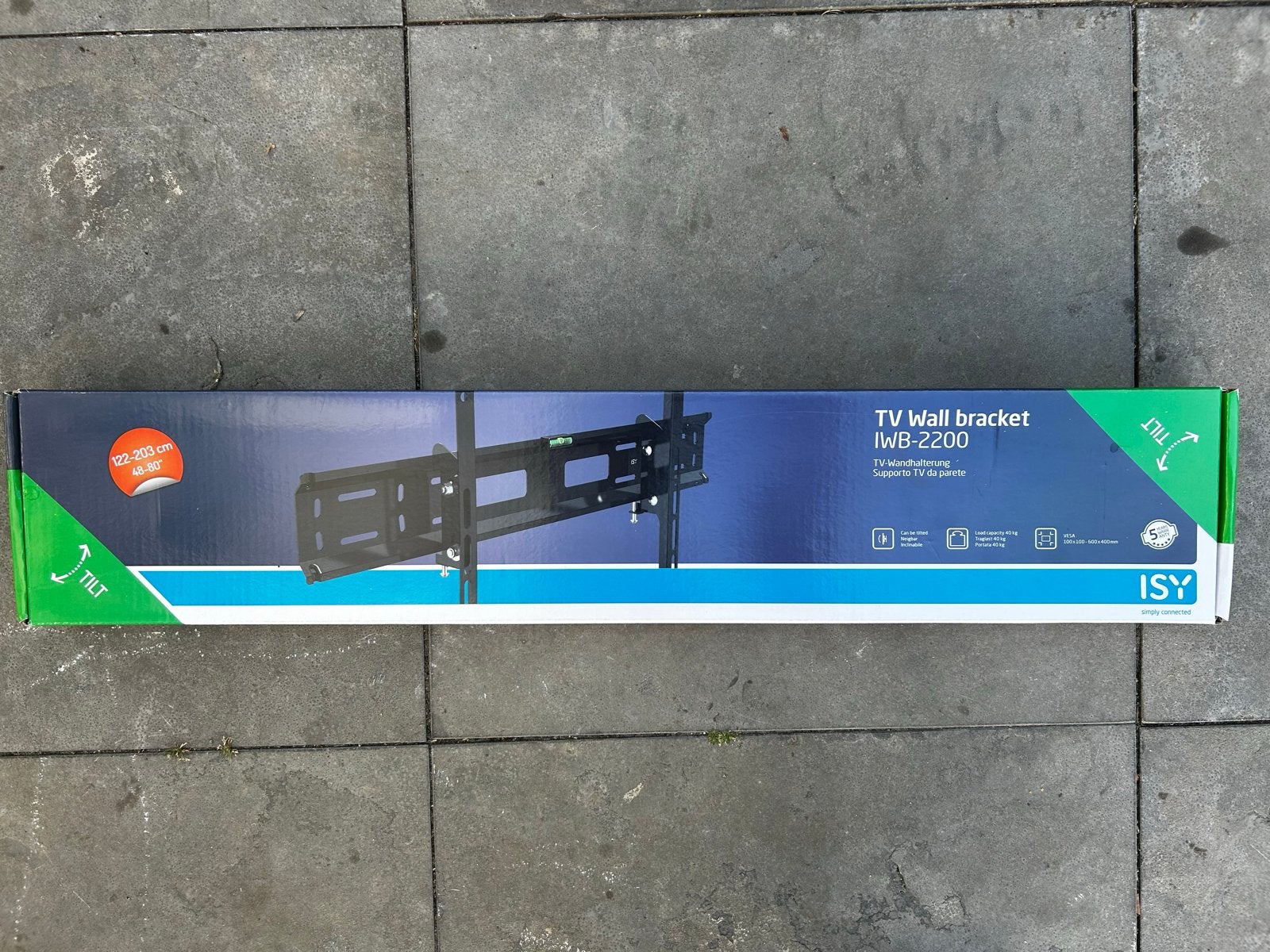 ISY IWB-2200 TV Muurbeugel - Kantelbaar - Nieuw in doos, Ophalen, Nieuw