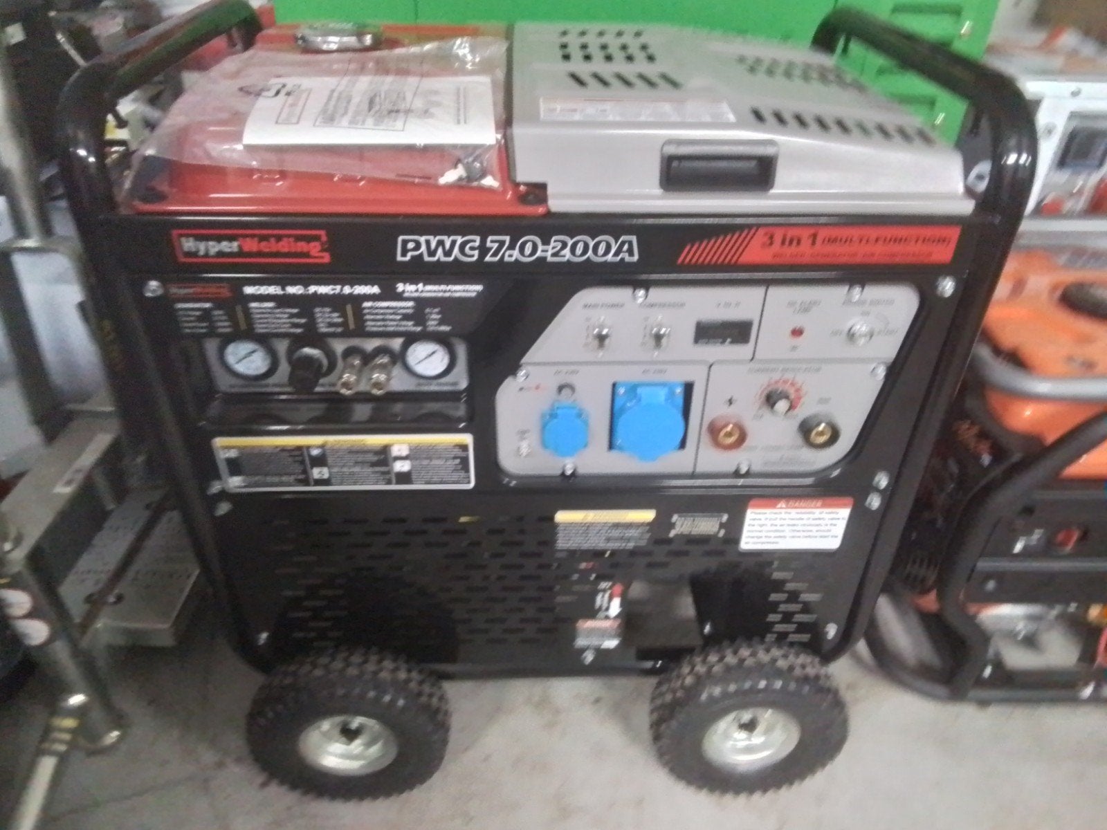 HyperWelding PWC 7.0-200A 3-in-1 Multifunctioneel Aggregaat, Ophalen of Verzenden, Nieuw, 5 tot 10 kVA, Benzine