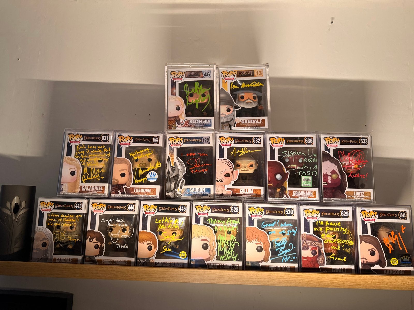 Gesigneerde Lord of the Rings Funko Pops met certificaat, Ophalen of Verzenden, Zo goed als nieuw