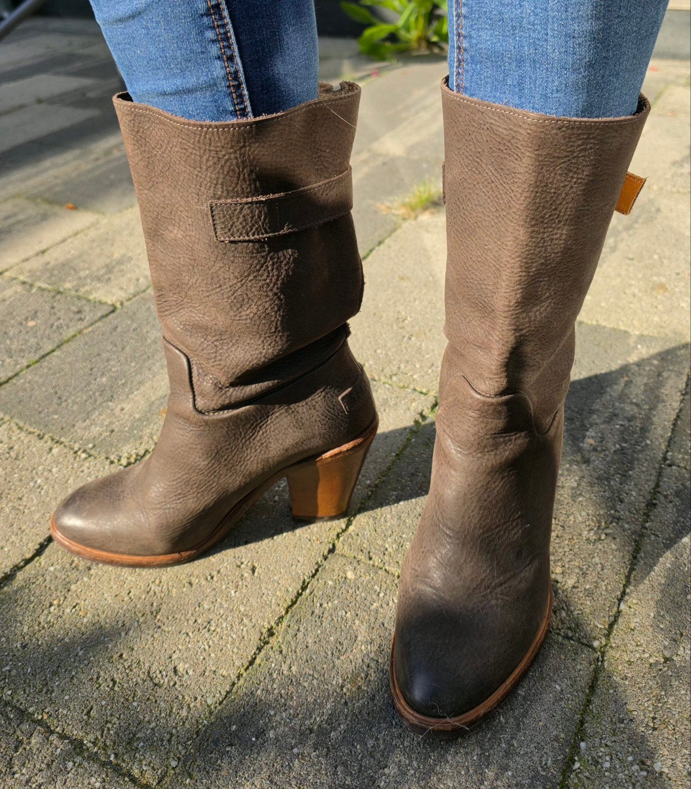 Shabbies laarzen, mt. 40, echt leer, Ophalen, Hoge laarzen, Zo goed als nieuw, Bruin