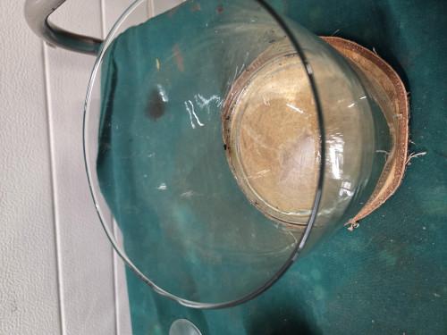lantaarn glas met boomstam voet, Ophalen of Verzenden, 'T Olde Gre-j, Info@toldegrej.nl, Endepoelstraat 20f Didam